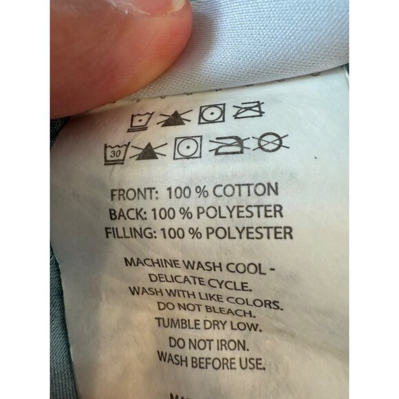 Shabby Chic King Size Quilted Comforter Set 2 Pillow Shams Frayed Edges Cotton - Picture 3 of 16